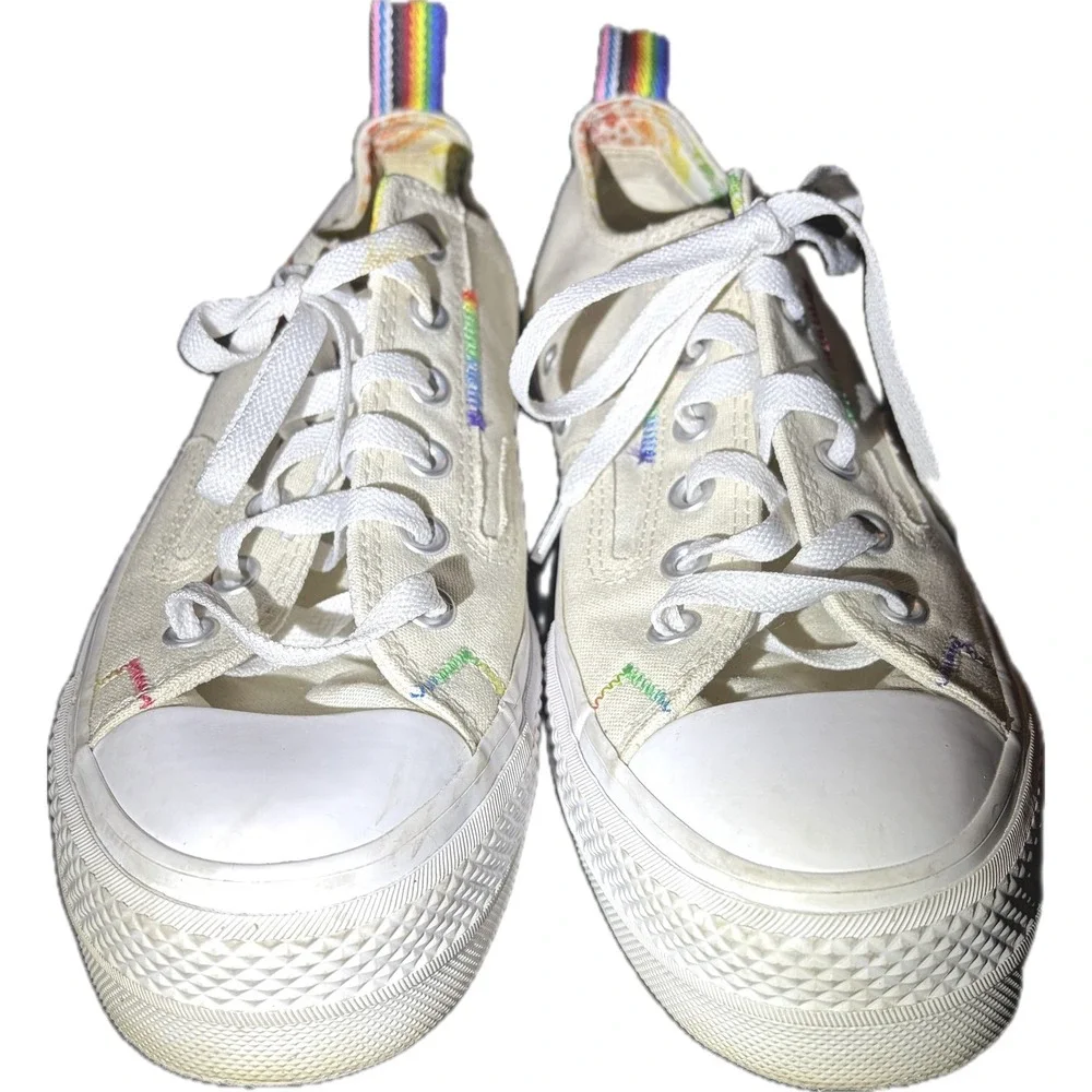 Converse Chuck Taylor All Star Lift Pride Rainbow Platform Sneakers A02264C 9.5 - Picture 3 of 13